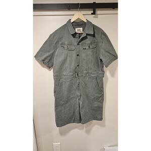 Lee Women's Union Alls Short Coveralls Green Size XL